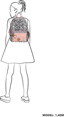 Zebra Trends Rugzak Panther Wit/Roze -Reisbagage Winkel 662x1200 5