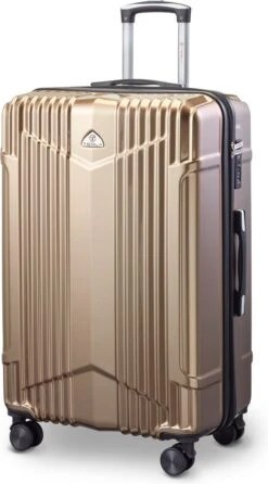 Tesla - Kofferset - 3-delig - 4 Wielen - Cijferslot - Goud -Reisbagage Winkel 664x1200 6