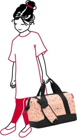 Reisenthel Allrounder M Kids Reistas - Kind - Maat M - 18L - Cats&Dogs Rose Roze -Reisbagage Winkel 669x1200 9