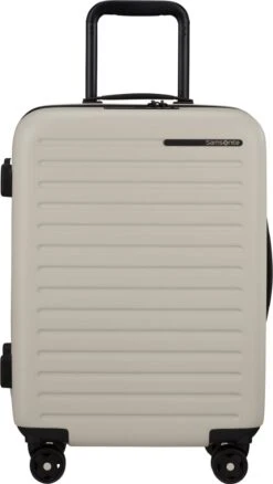 Samsonite Reiskoffer - Stackd Spinner Uitbreidbaar (4 Wielen) 55 Cm Handbagage - Sand - 2.8 Kg -Reisbagage Winkel 677x1200