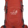 FlipFlop Feelings 70 Liter Backpack - Rood - Verstelbaar 60L Tot 80L - Rits Rondom - Opent Als Koffer - Gratis Regenhoes