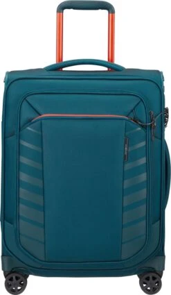 Samsonite Reiskoffer Met Laptopvak - Respark Spinner 55/20 Strict (Handbagage) Grey Print -Reisbagage Winkel 698x1200
