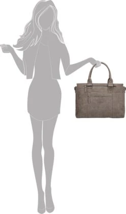 Enrico Benetti Nikki 66518 Laptoptas Met 14" Laptopvak En Tabletvak - Grijs -Reisbagage Winkel 705x1200 6