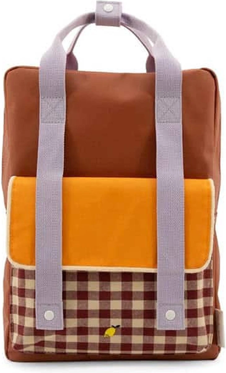 Sticky Lemon Gingham Backpack Large Chocolate Sundae Daisy Yellow Mauve Lilac 8 Sticky Lemon Gingham Backpack Large Chocolate Sundae Daisy Yellow Mauve Lilac - Afbeelding 6