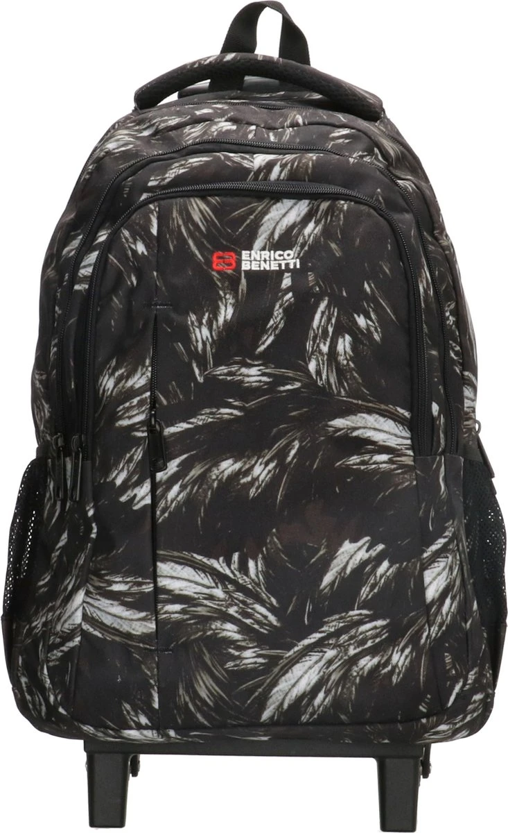 Enrico Benetti Trolleyrugzak - Rugzak Trolley - 2 Wielen - Zwart 7 Enrico Benetti Trolleyrugzak - Rugzak Trolley - 2 Wielen - Zwart - Afbeelding 5