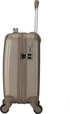 Decent Handbagage Koffer / Trolley / Reiskoffer - 42 Cm - 24 Liter - ABS - Maxi Air - Champagne -Reisbagage Winkel 744x1200 2