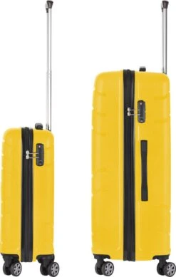 TravelZ Big Bars Kofferset - Trolleyset TSA 2-delig - Handbagage En Groot - Geel -Reisbagage Winkel 762x1200 8