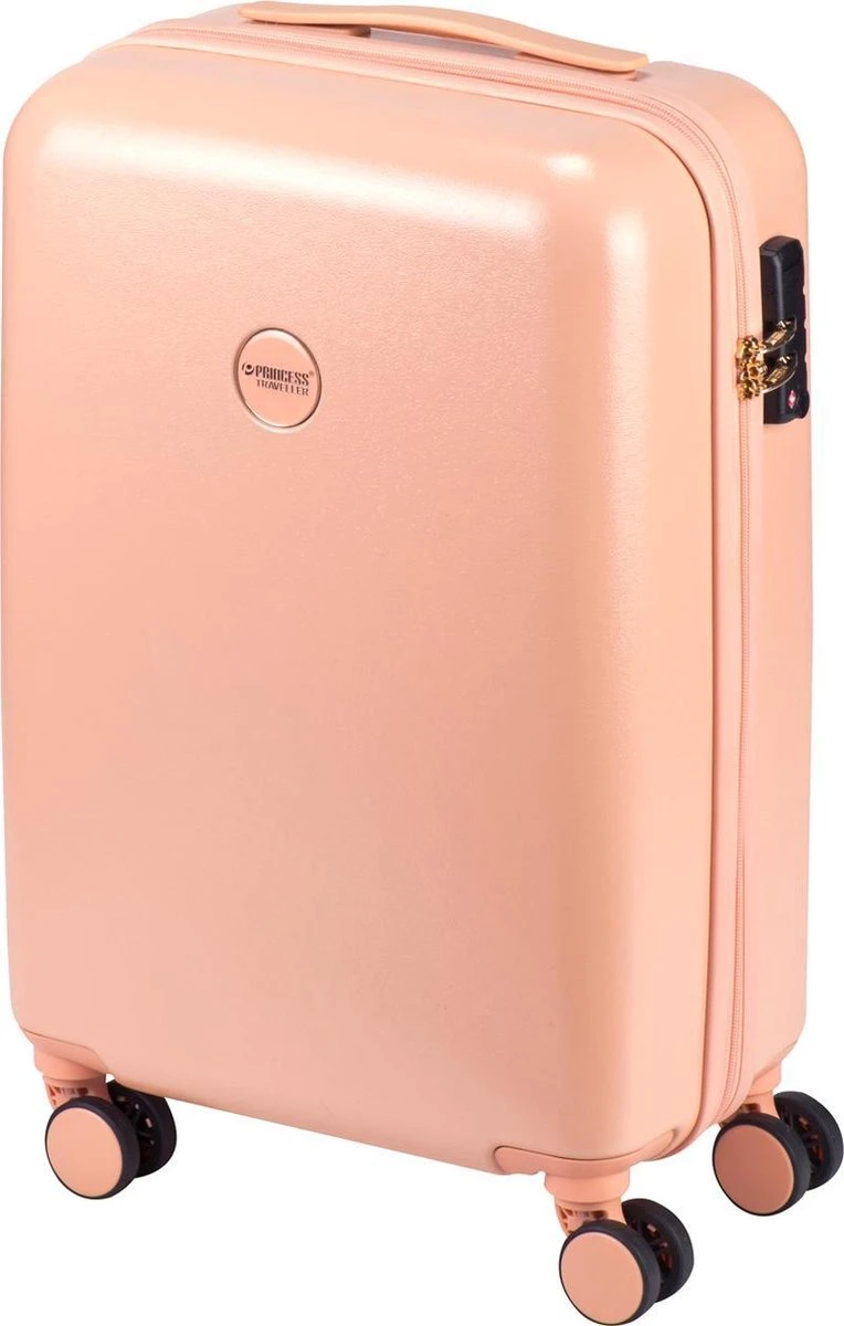 Princess Traveller Harlem - Handbaggage Koffer - Roze - S - 55cm 4 Princess Traveller Harlem - Handbaggage Koffer - Roze - S - 55cm - Afbeelding 2