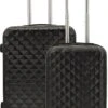SB Travelbags Kofferset - 2 Delige 'Expandable' Koffer - Zwart - 65cm/55cm