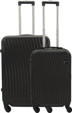 SB Travelbags Kofferset - 2 Delige -Zwart - 65cm/55cm