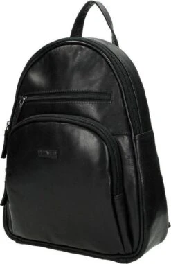 Old West Leren Dames Rugzak San Antonio M - Zwart -Reisbagage Winkel 778x1200 18