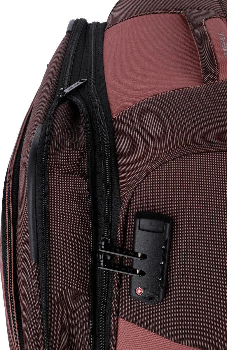 Travelite Zachte Koffer / Trolley / Reiskoffer - Viia - 77 Cm (XL) - Roze 6 Travelite Zachte Koffer / Trolley / Reiskoffer - Viia - 77 Cm (XL) - Roze - Afbeelding 4