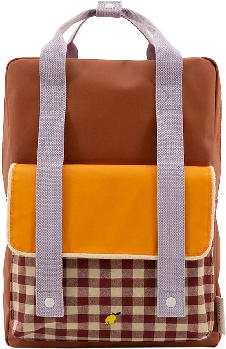 Sticky Lemon Gingham Backpack Large Chocolate Sundae Daisy Yellow Mauve Lilac 6 Sticky Lemon Gingham Backpack Large Chocolate Sundae Daisy Yellow Mauve Lilac - Afbeelding 4