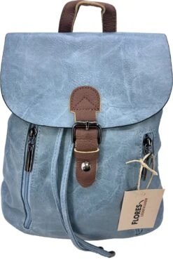 Soepele Softblue Leer Met PU-leer Rugzak