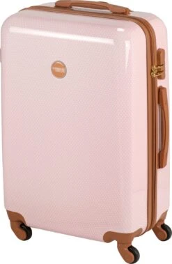 Princess Traveller Trendy Dots - Reiskoffer - Roze - M - 66cm -Reisbagage Winkel 783x1200 3