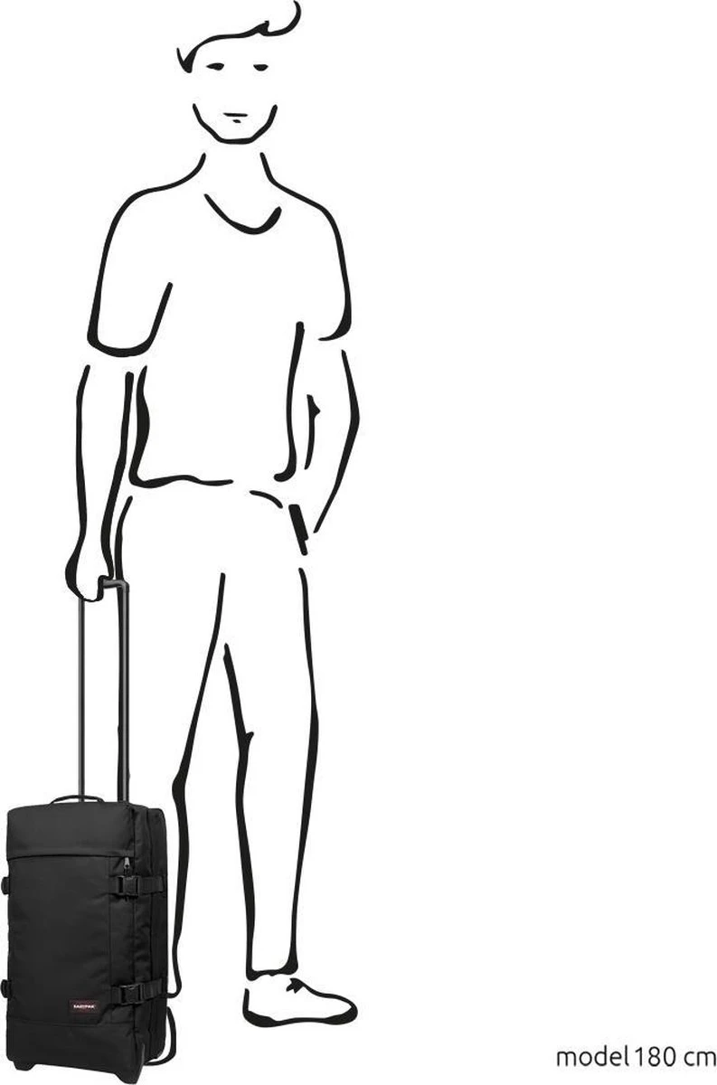 Eastpak TRANVERZ S Reiskoffer, Handbagage (51 X 32.5 X 23 Cm) - Black 12 Eastpak TRANVERZ S Reiskoffer, Handbagage (51 X 32.5 X 23 Cm) - Black - Afbeelding 10