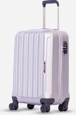 ©TROLLEYZ - Bali No.22 - Reiskoffer 69cm Met TSA Slot - Dubbele Wielen - 360° Spinners - 100% ABS - Reiskoffer In Metallic Grey