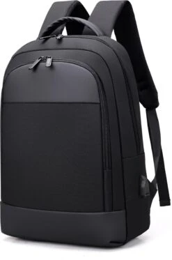 Merkloos Zakelijke Multifunctionele Rugzak 15 Inch Laptop Vak - USB Poort Rugtas Voor Werk, School Of Reizen - Waterdichte Tas Voor Heren/Dames - Backpack - Zwart -Reisbagage Winkel 795x1200 5