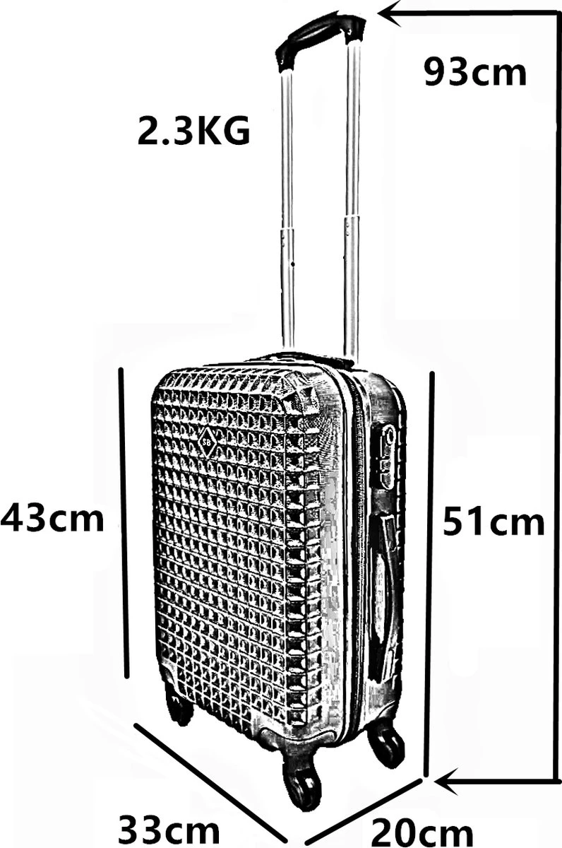 SB Travelbags Handbagage Koffer 51cm 4 Wielen Trolley - Champagne 11 SB Travelbags Handbagage Koffer 51cm 4 Wielen Trolley - Champagne - Afbeelding 9