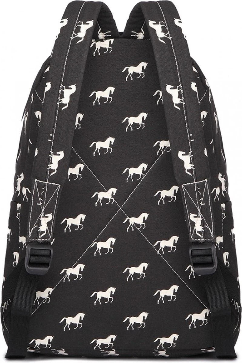 Miss Lulu Rugzak - Schooltas - Schoolrugzak Paarden - Premium Kwaliteit - Zwart (e1401h Bk) 5 Miss Lulu Rugzak - Schooltas - Schoolrugzak Paarden - Premium Kwaliteit - Zwart (e1401h Bk) - Afbeelding 3