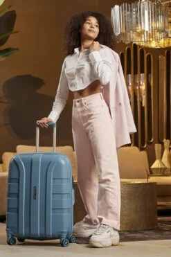 ©TROLLEYZ - Paris No.5 - Trolley - 55cm Met TSA Slot - Dubbele Wielen - 360° Spinners - 100% Polypropyleen - Handbagage Koffer In Ice Blue -Reisbagage Winkel 800x1200 62