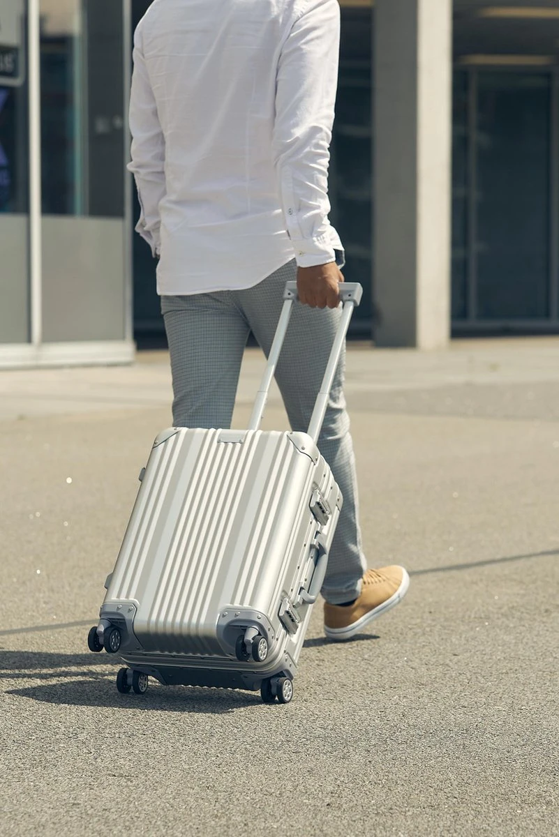 Aluminium Handbagage Koffer Mozzel Darrow - Reiskoffer Met Wielen - 51cm - Harde Koffer - Zilver 20 Aluminium Handbagage Koffer Mozzel Darrow - Reiskoffer Met Wielen - 51cm - Harde Koffer - Zilver - Afbeelding 18