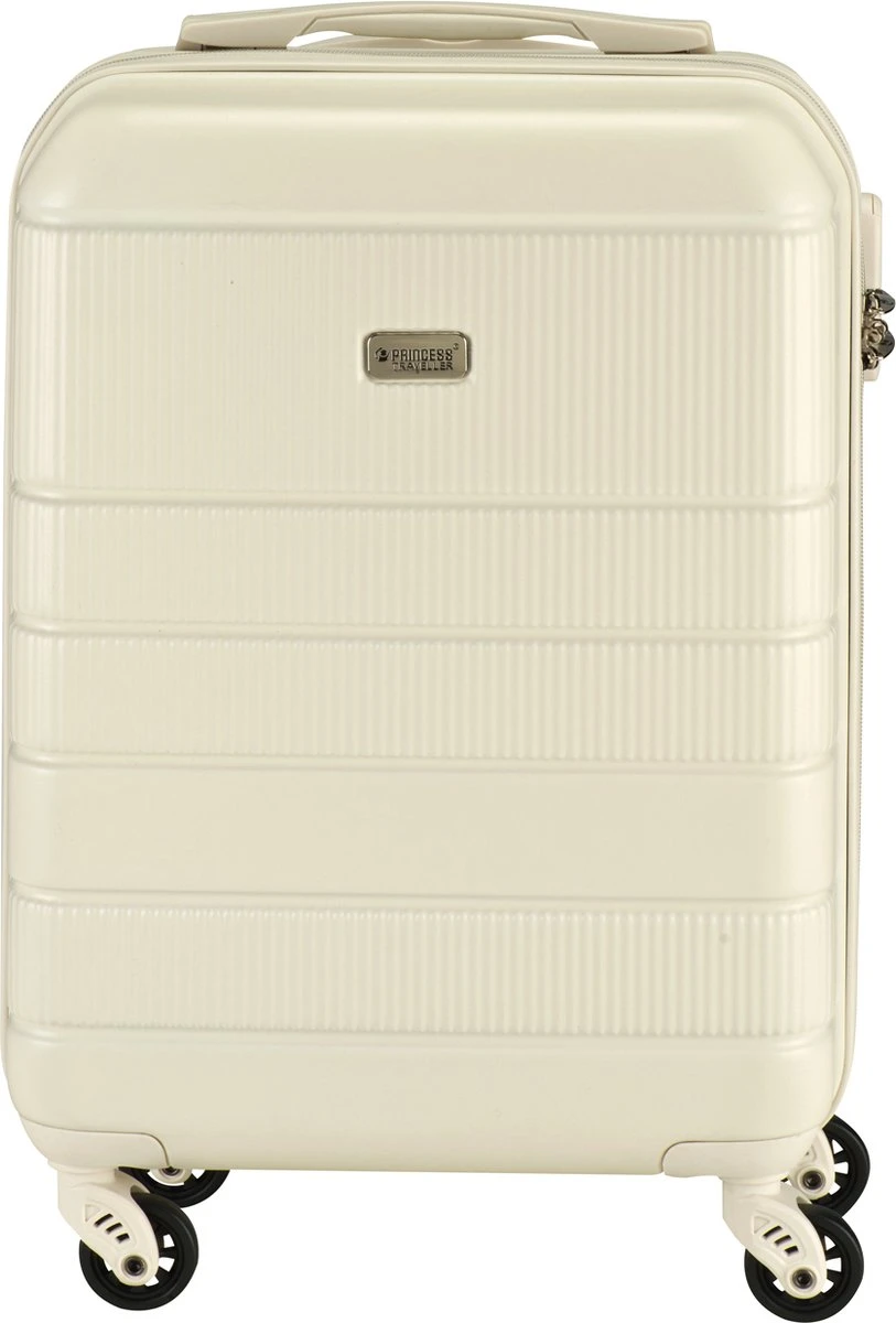 Princess Traveller Florence - Handbagagekoffer Met Strap - Crème - S - 55cm 3 Princess Traveller Florence - Handbagagekoffer Met Strap - Crème - S - 55cm