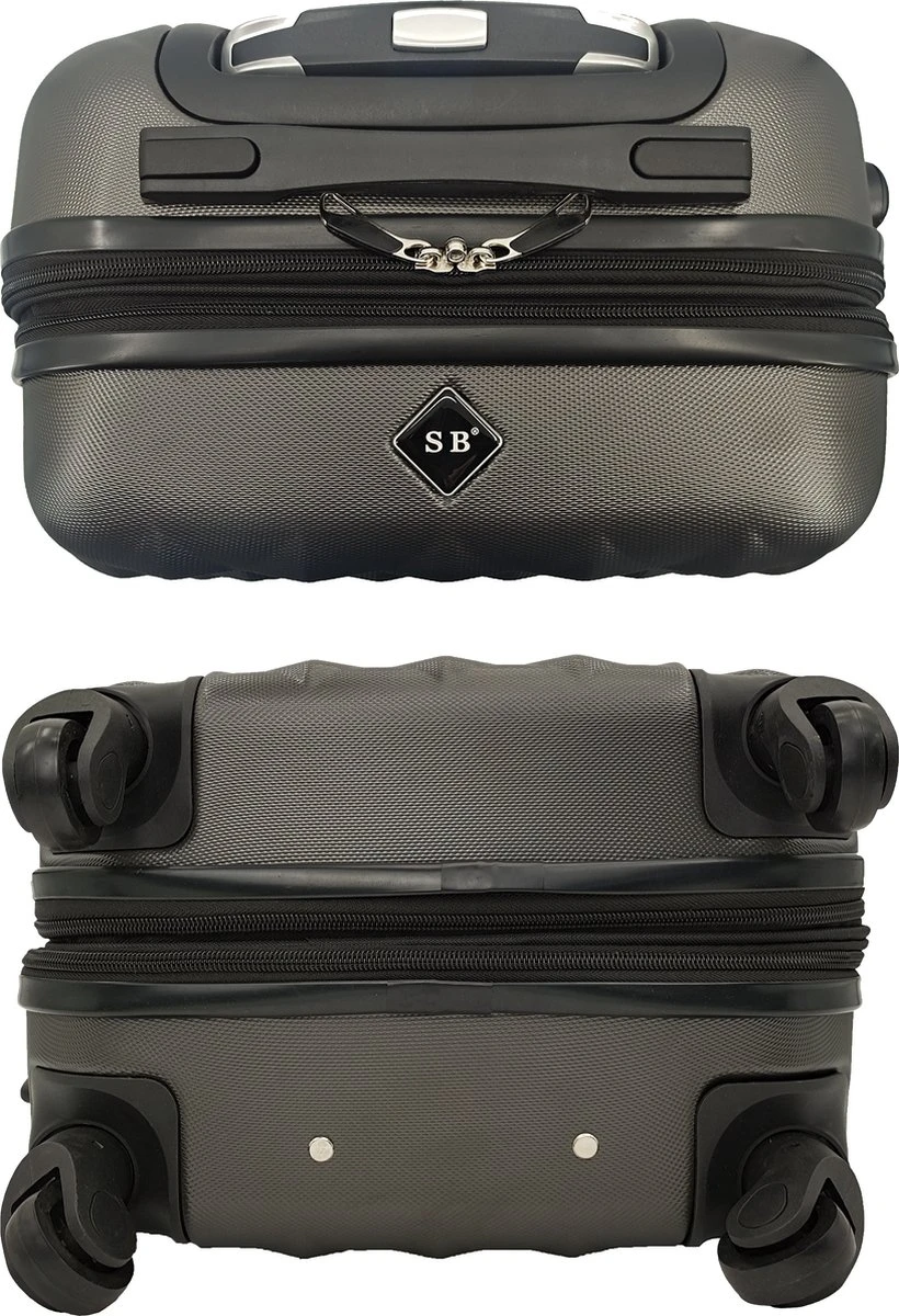 SB Travelbags Kofferset - 2 Delige 'Expandable' Koffer - Donker Grijs - 65cm/55cm 8 SB Travelbags Kofferset - 2 Delige 'Expandable' Koffer - Donker Grijs - 65cm/55cm - Afbeelding 6