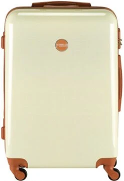 Princess Traveller Trendy Dots - Reiskoffer - Crème - M - 66cm -Reisbagage Winkel 821x1200