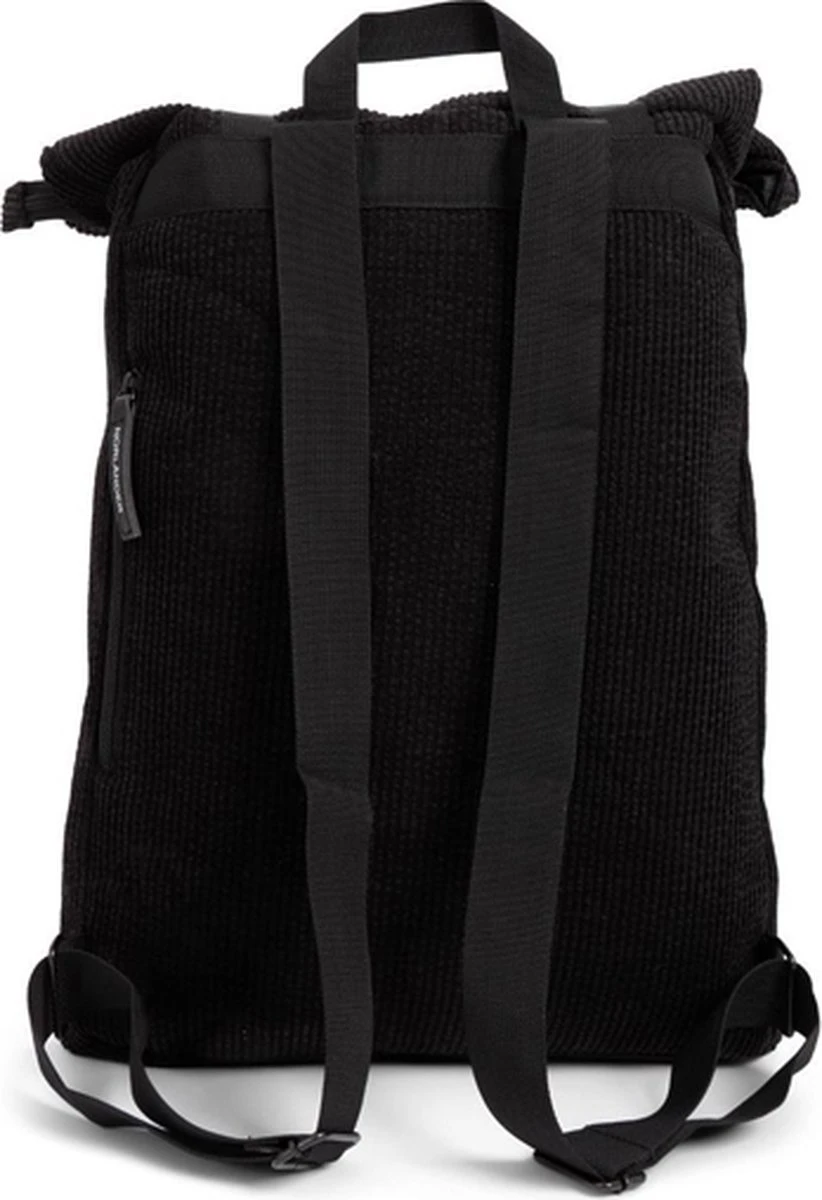 Norlander Vintage Ribbel Rugzak - Zwart - Corduroy - 28 Liter 6 Norlander Vintage Ribbel Rugzak - Zwart - Corduroy - 28 Liter - Afbeelding 4