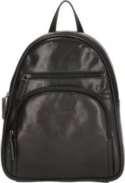 Old West Leren Dames Rugzak San Antonio M - Zwart -Reisbagage Winkel 823x1200 12