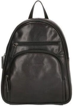 Old West Leren Dames Rugzak San Antonio M - Zwart -Reisbagage Winkel 828x1200 8