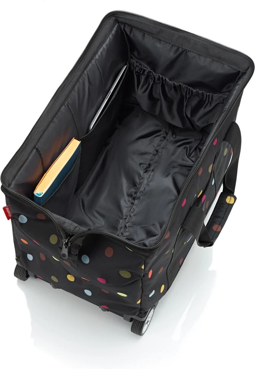 Reisenthel Allrounder Trolley Reiskoffer Reistas Op 2 Wielen - 30L - Dots Zwart 8 Reisenthel Allrounder Trolley Reiskoffer Reistas Op 2 Wielen - 30L - Dots Zwart - Afbeelding 6
