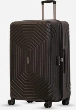 ©TROLLEYZ - Florence No.7 - Reiskoffer 78cm Met TSA Slot - Dubbele Wielen - 360° Spinners - 100% ABS - Reiskoffer In Night Black