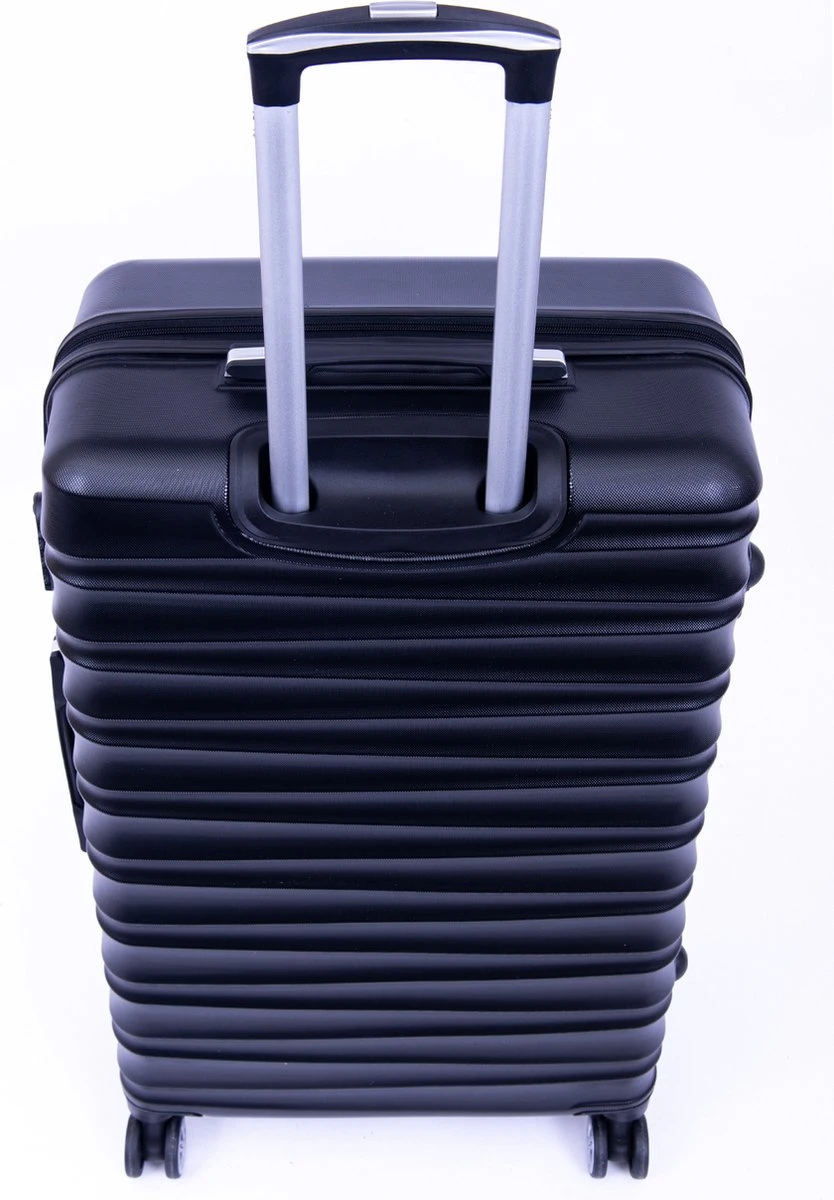 Tobeyz - Kofferset - 3-delig Zwart Handbagage - Verrijdbaar Op 4 Wielen - Stevig ABS - Lichtgewicht, Trolley 6 Tobeyz - Kofferset - 3-delig Zwart Handbagage - Verrijdbaar Op 4 Wielen - Stevig ABS - Lichtgewicht, Trolley - Afbeelding 4