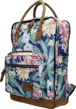 Enrico Benetti Santiago 46180 Laptoprugzak Met 17" Laptopvak - Donkerblauw Bloemen Print -Reisbagage Winkel 834x1200 9