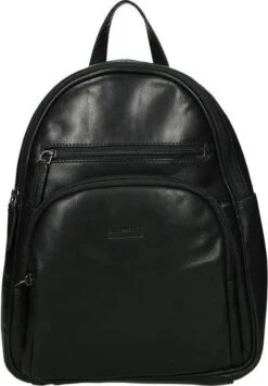 Old West Leren Dames Rugzak San Antonio M - Zwart -Reisbagage Winkel 835x1200 12