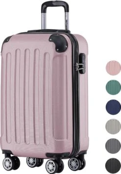 TRVLMORE Koffer - Handbagage - 54x36x20cm - 38L - Roségoud