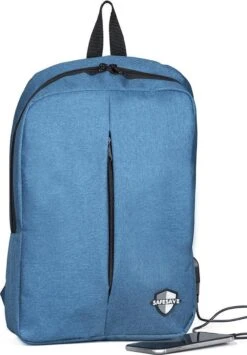 SafeSave Rugtas – Waterafstotende Schooltas Met Laptop Vak En Usb Aansluiting – Schoudertas – 15.6 Inch – Lichtblauw 13 SafeSave Rugtas – Waterafstotende Schooltas Met Laptop Vak En Usb Aansluiting – Schoudertas – 15.6 Inch – Lichtblauw -Reisbagage Winkel 836x1200 4