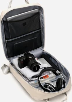 Merkloos Waterdichte Rugzak Inclusief Usb Oplaadstation - Laptoptas 15,6 Inch - Schooltas - Beige - Multifucntioneel -Reisbagage Winkel 850x1200 12