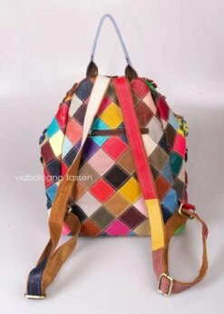 Viabologna Rugzak Escanella Van Gekleurde Stukjes Leer - Multicolour - -Reisbagage Winkel 856x1200 10