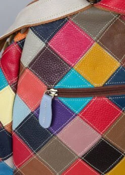 Viabologna Rugzak Escanella Van Gekleurde Stukjes Leer - Multicolour - -Reisbagage Winkel 856x1200 12