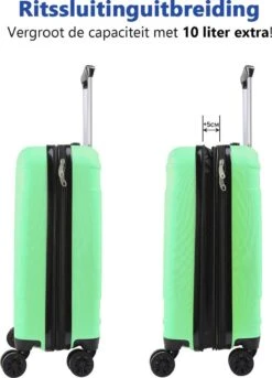 CabinMax Velocity Handbagage Koffer - Uitbreidbaar Trolley 44L - Harde Reiskoffer - 55x40x20/25 Cm - Lichtgewicht - Groot Capaciteit - Mint Groen 13 CabinMax Velocity Handbagage Koffer - Uitbreidbaar Trolley 44L - Harde Reiskoffer - 55x40x20/25 Cm - Lichtgewicht - Groot Capaciteit - Mint Groen -Reisbagage Winkel 863x1200