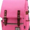 Veran Rugtas - Rugzak - 25 Liter - 15,6" Laptopvak - Boekentas - Vintage - Laptop - School - Boekentas - Roze