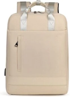 Merkloos Waterdichte Rugzak Inclusief Usb Oplaadstation - Laptoptas 15,6 Inch - Schooltas - Beige - Multifucntioneel -Reisbagage Winkel 873x1200 11