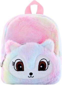 Merkloos Rugtasje - Rugzak - Schooltas Pluche Cutie - Unicorn - Eenhoorn - Jongens - Meisjes - Cadeau - Sinterklaas - Kerst - 1 Jaar - 2 Jaar