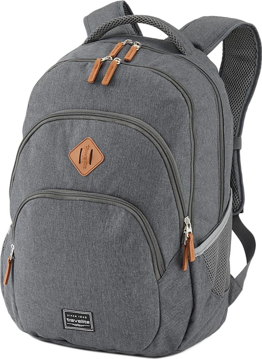 Travelite Laptop Rugzak / Rugtas / Laptoptas / Werktas - Basics - Grijs - 15 Inch 5 Travelite Laptop Rugzak / Rugtas / Laptoptas / Werktas - Basics - Grijs - 15 Inch - Afbeelding 3