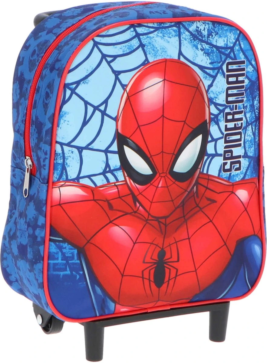 Spider-Man Spiderman Handbagage Reiskoffer/trolley - Blauw/rood - 28 Cm - Voor Kinderen 3 Spider-Man Spiderman Handbagage Reiskoffer/trolley - Blauw/rood - 28 Cm - Voor Kinderen