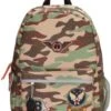 Zebra Trends School Backpack Green Camo