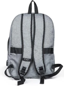 SafeSave Rugtas – Waterafstotende Schooltas Met Laptop Vak En Usb Aansluiting – Schoudertas – 15.6 Inch – Licht Grijs -Reisbagage Winkel 891x1200 9